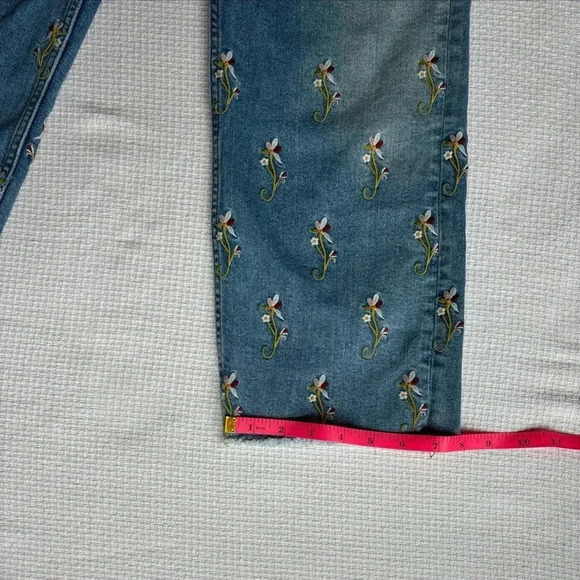pilcro and the letterpress jeans 27 Embroidered Boho 70s Artsy Cottagecore - Picture 7 of 7
